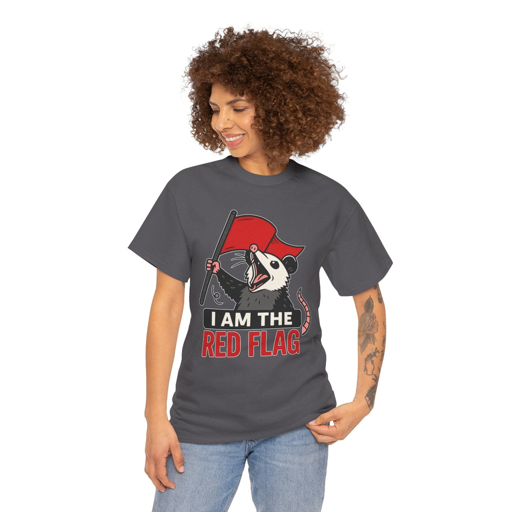 T-Shirt — "I Am The Red Flag" Possum Graphic Tee