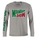 Mountain Dew Do The Dew Sleeve Print Long Sleeve T-Shirt - Gray