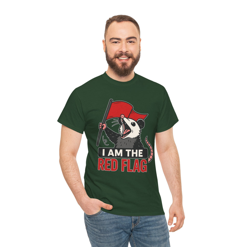 T-Shirt — "I Am The Red Flag" Possum Graphic Tee