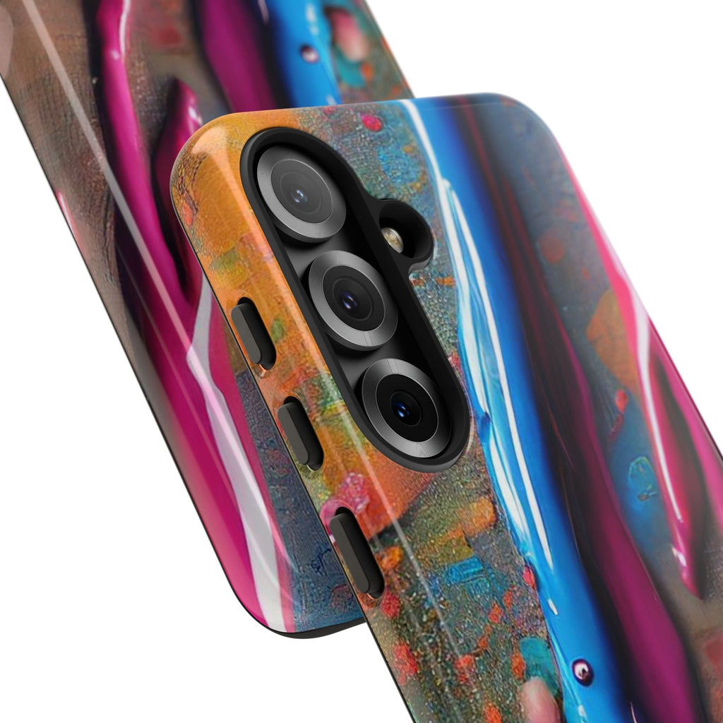 Colorful Artistic Paint Splatter Tough Phone Case