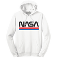 NASA Worm Logo Hooded Sweatshirt - White