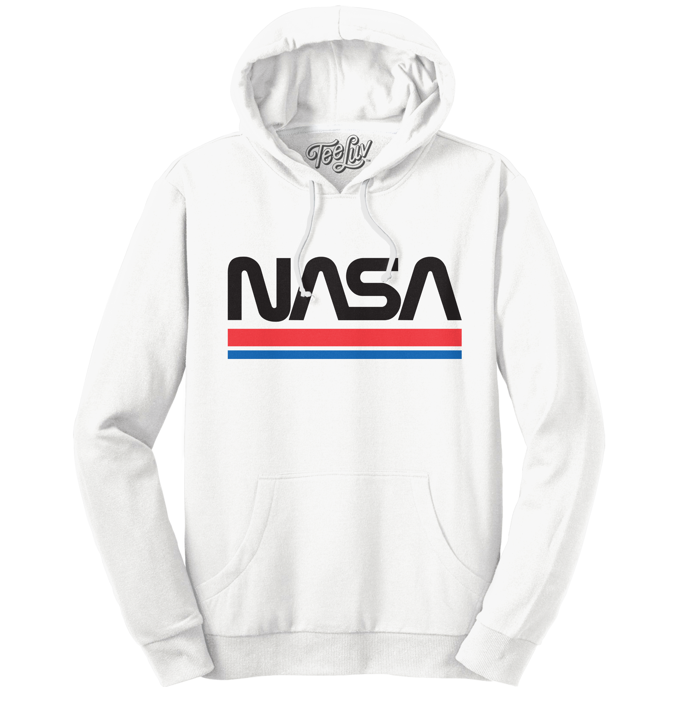 NASA Worm Logo Hooded Sweatshirt - White