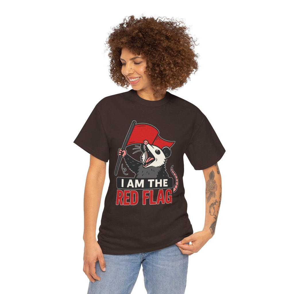 T-Shirt — "I Am The Red Flag" Possum Graphic Tee