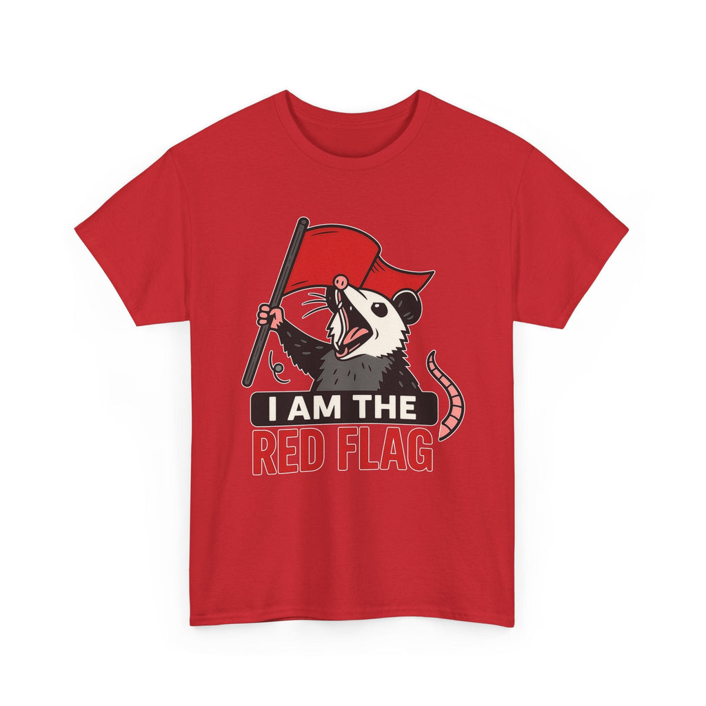 T-Shirt — "I Am The Red Flag" Possum Graphic Tee