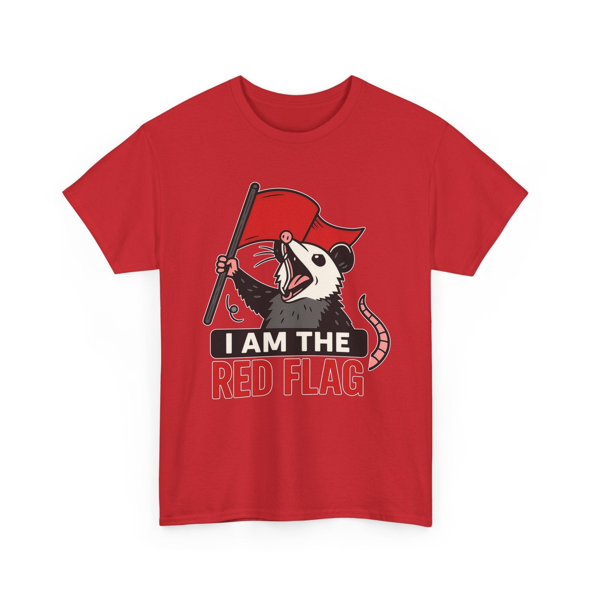 T-Shirt — "I Am The Red Flag" Possum Graphic Tee