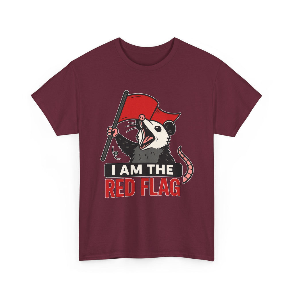 T-Shirt — "I Am The Red Flag" Possum Graphic Tee