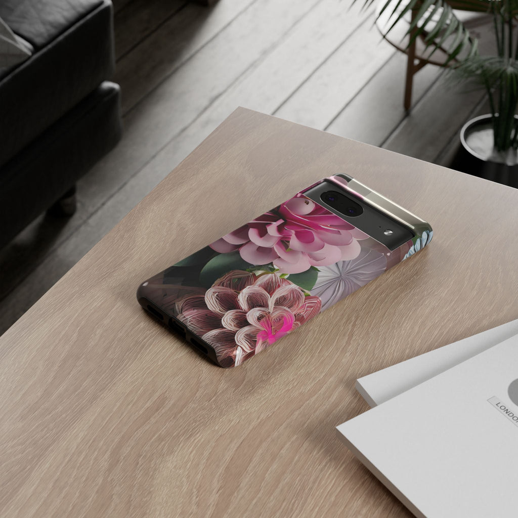 Elegant Paper Flowers Tough Phone Case