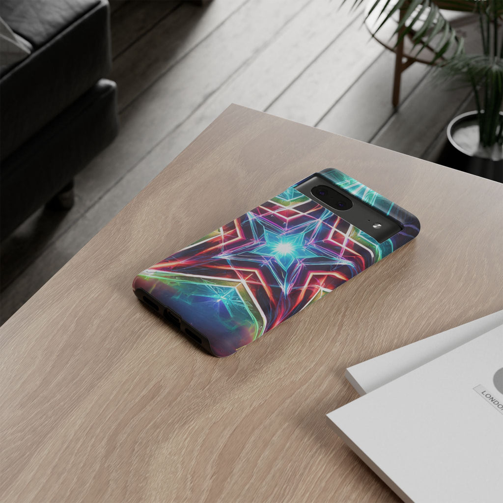 Neon Light Stars Tough Phone Case