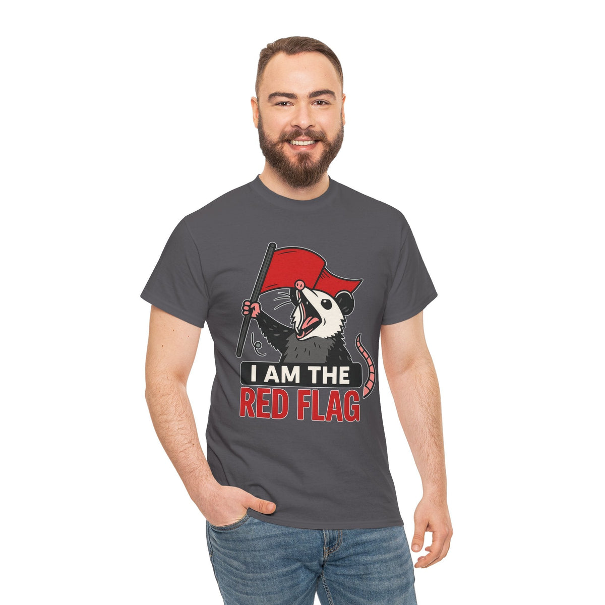 T-Shirt — "I Am The Red Flag" Possum Graphic Tee