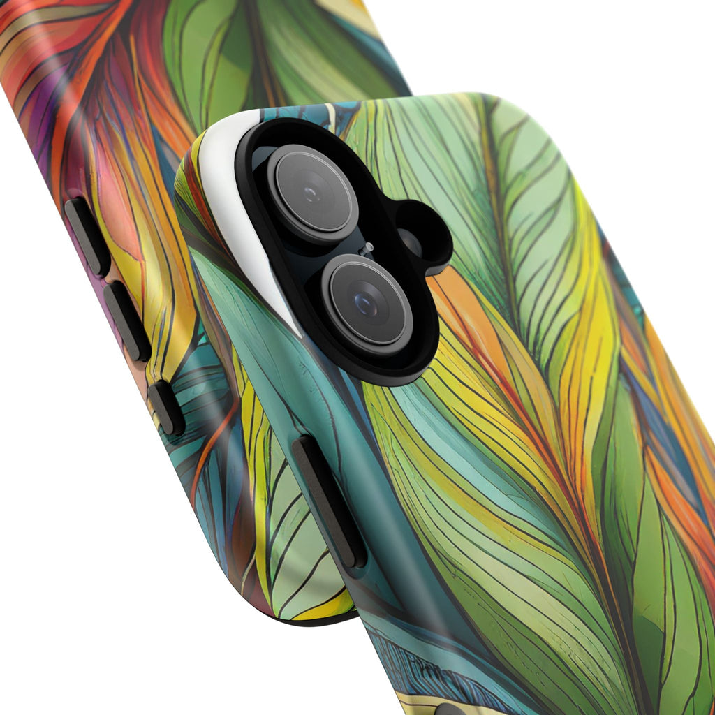 Vibrant Tropical Leaf Tough Phone Case