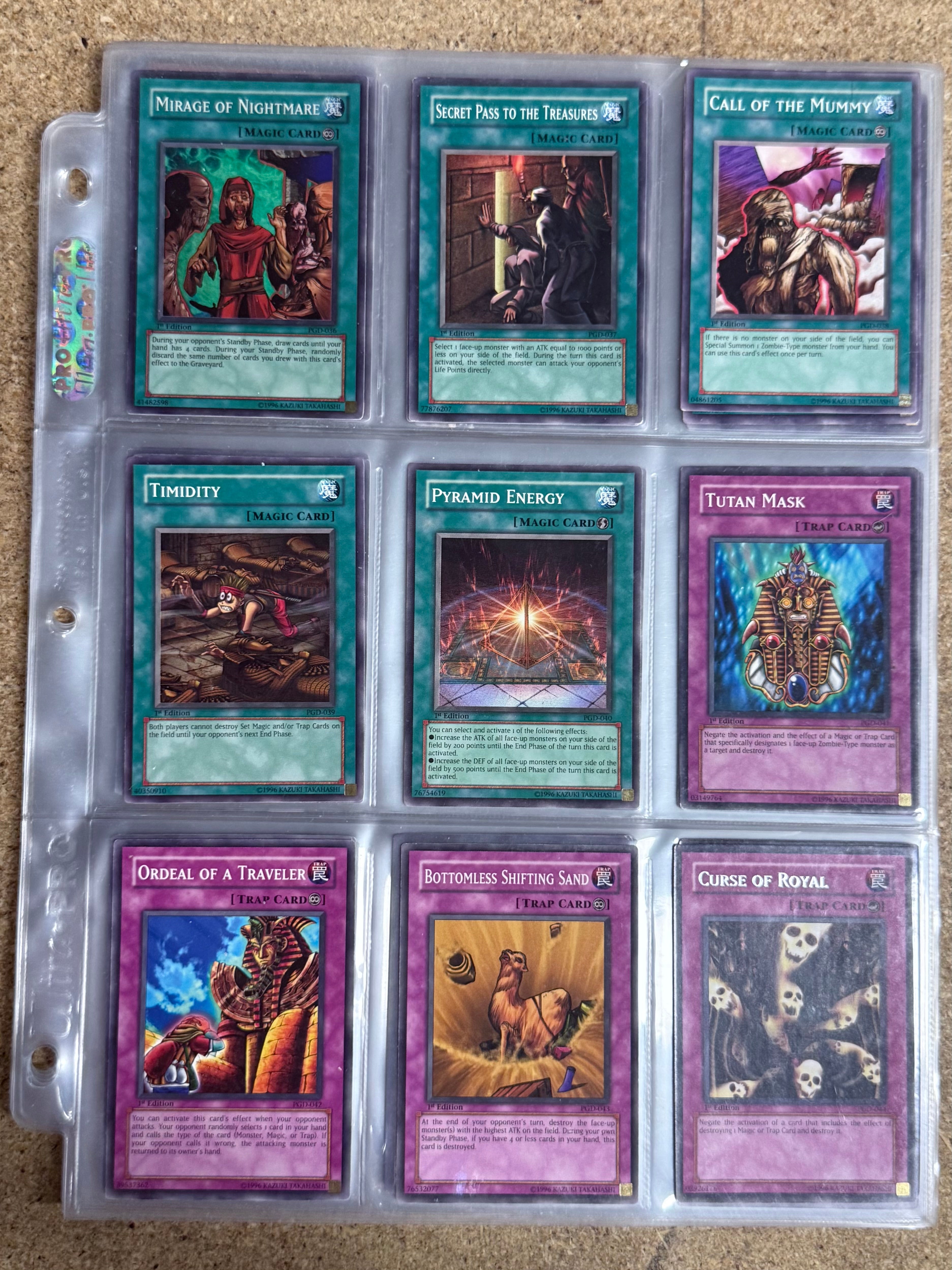 Yu-Gi-Oh! 1st Edition Pharaonic Guardian Complete Set PGD 000-107