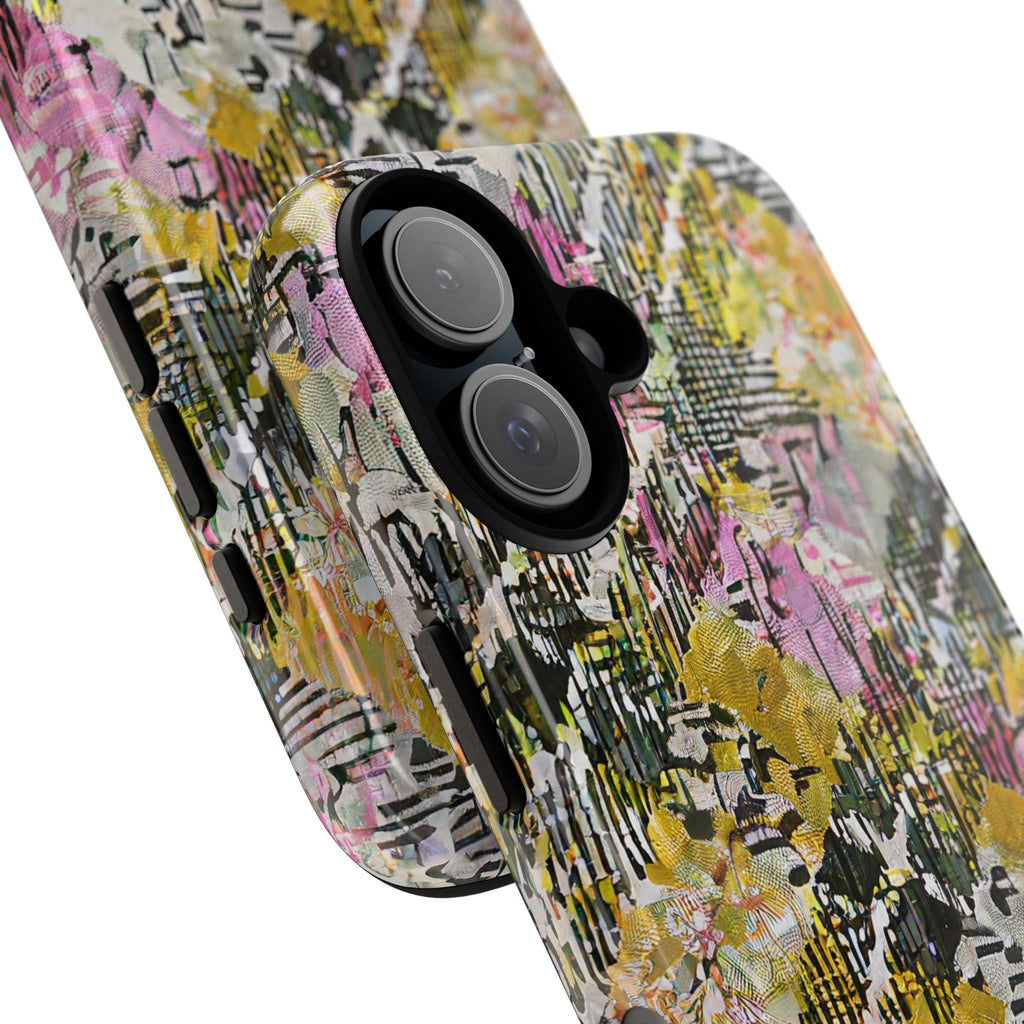 Purple Plaid Floral Artistic Tough Phone Case