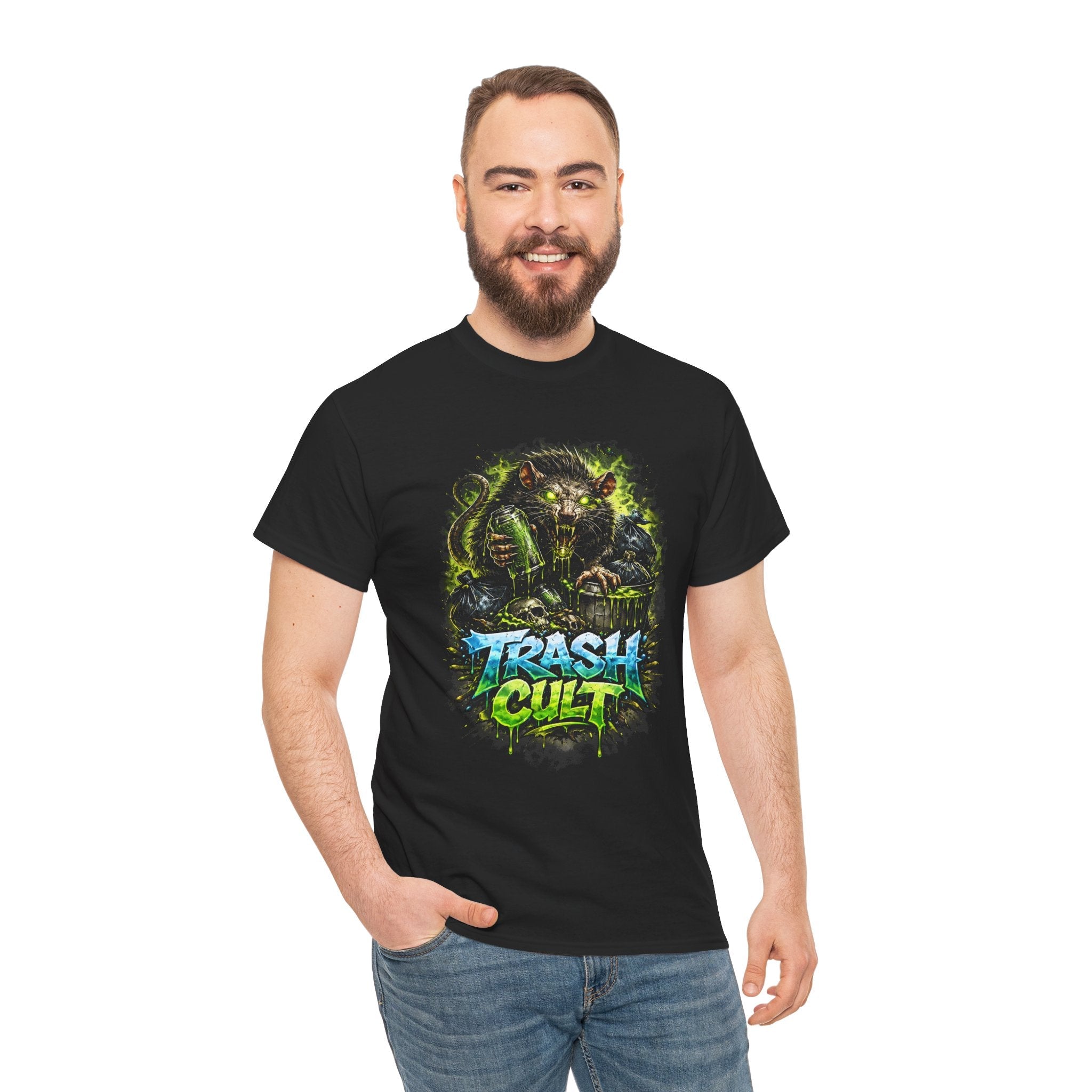 Trash Cult Graphic Tee — Neon Monster Streetwear T-Shirt
