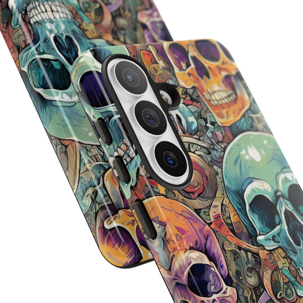 Artistic Skull Collage Tough Phone Case