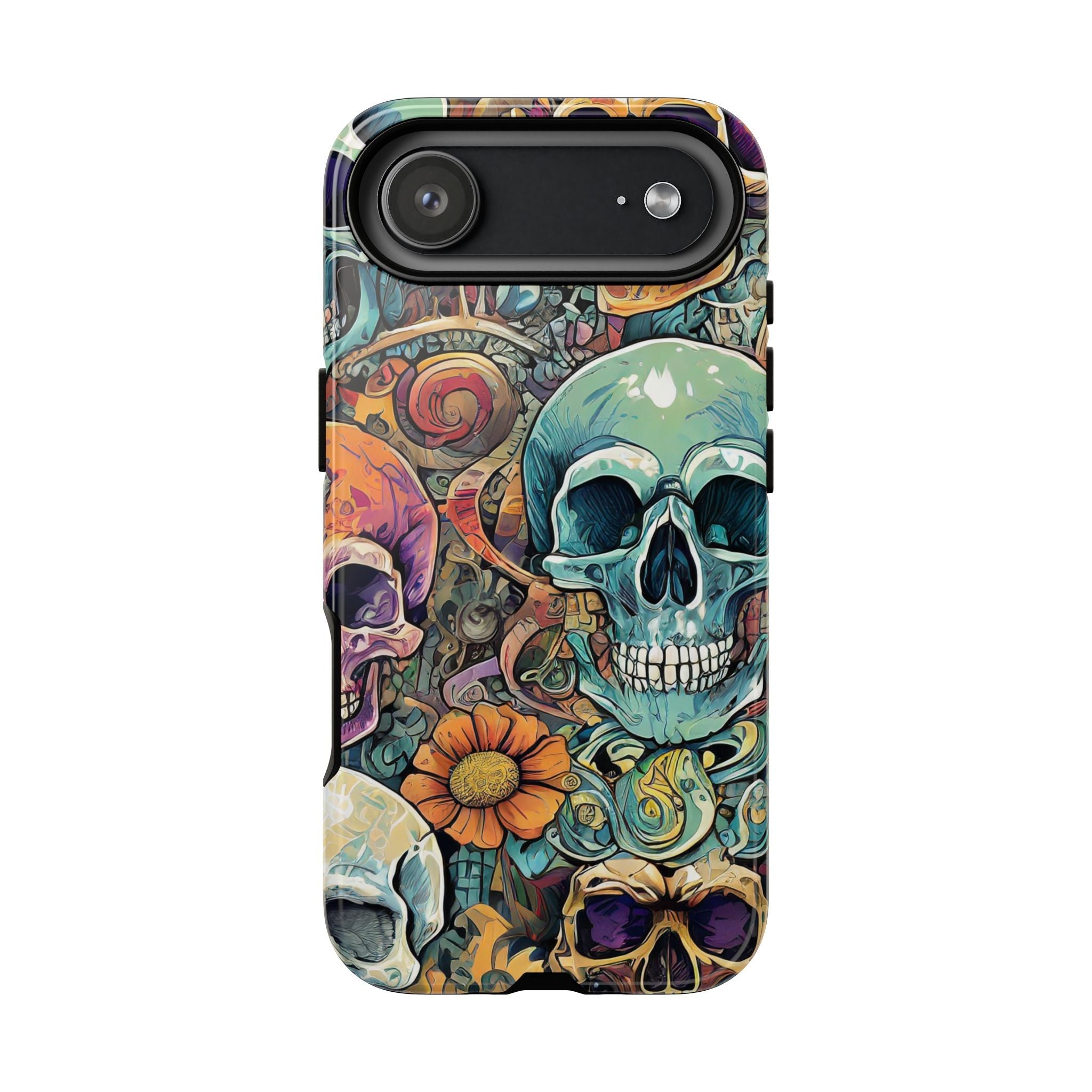Artistic Skull Collage Tough Phone Case