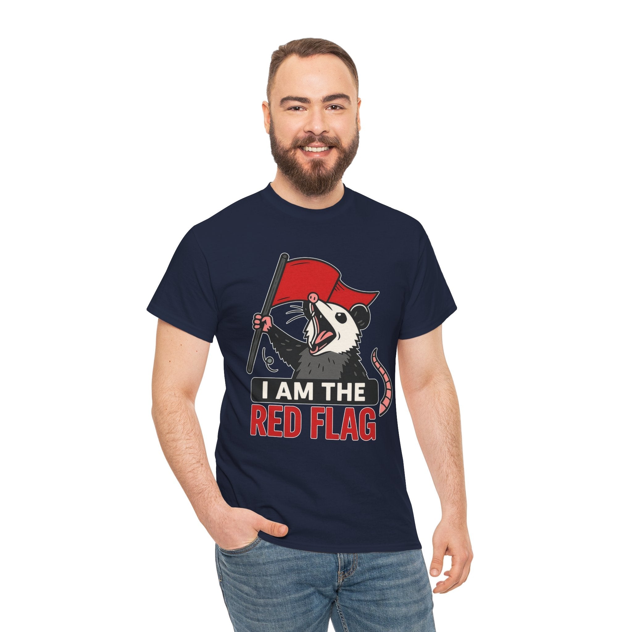 T-Shirt — "I Am The Red Flag" Possum Graphic Tee