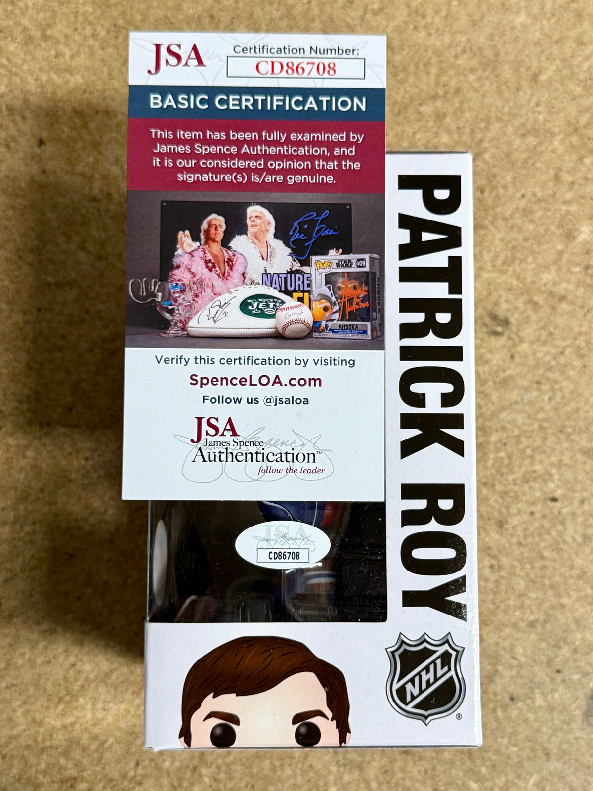 Patrick Roy Signed NHL Montreal Canadiens Funko Pop! Exclusive #48 With JSA COA