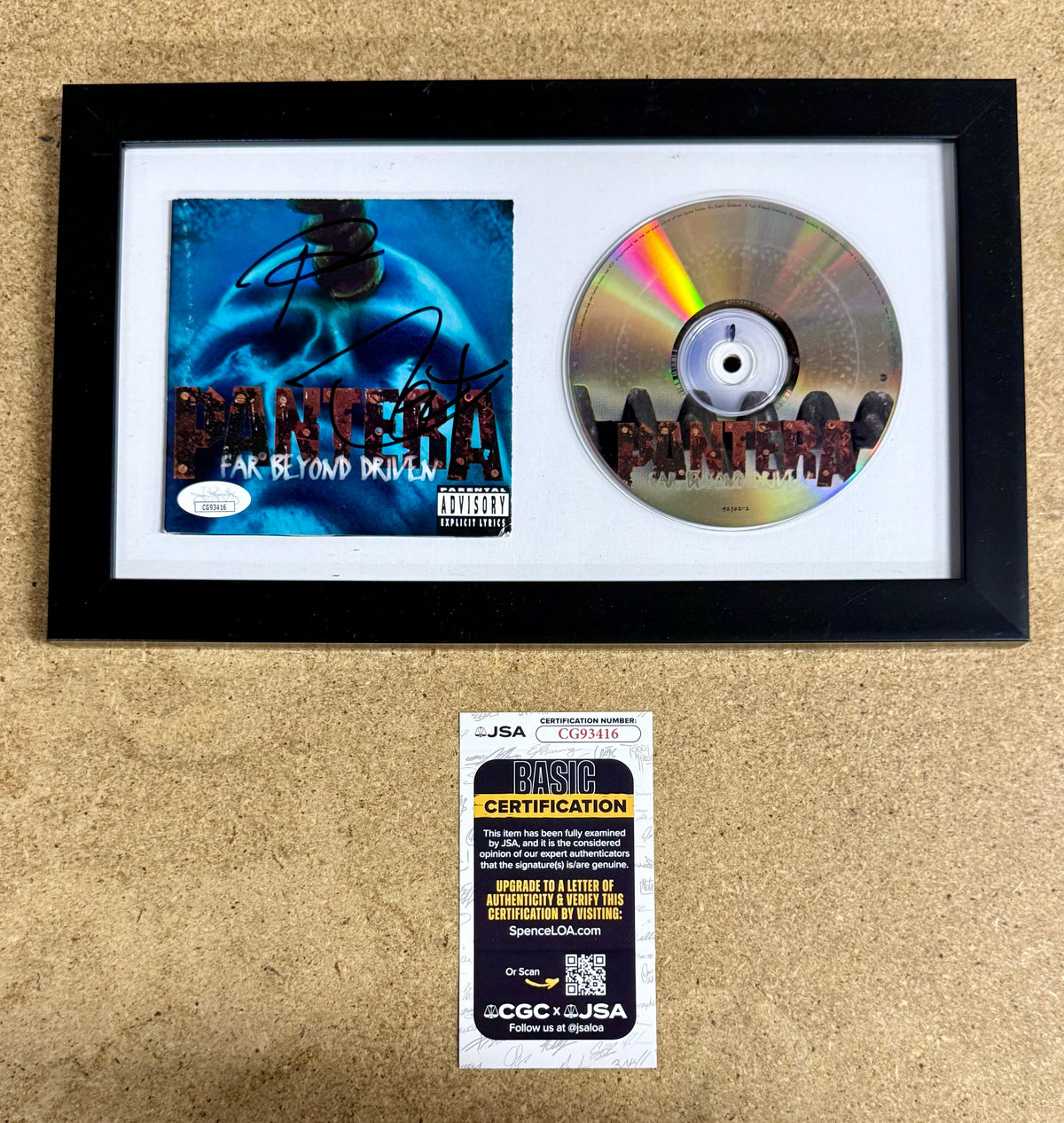 Pantera Phil Anselmo & Rex Brown Signed “Far Past Driven” Framed CD With JSA COA