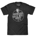 Rock and Roll Hall of Fame Retro Microphone T-Shirt - Charcoal Gray Heather