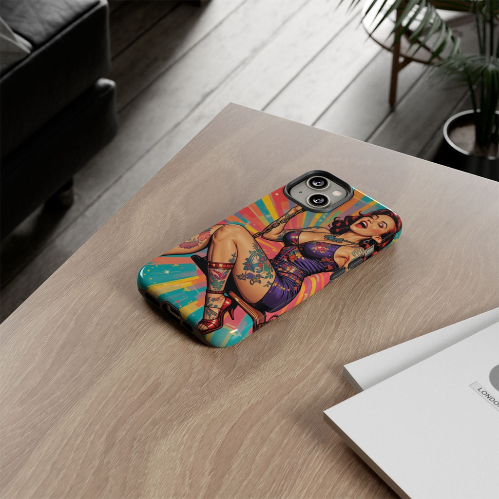 Bold Retro Pin-Up Tough Phone Case
