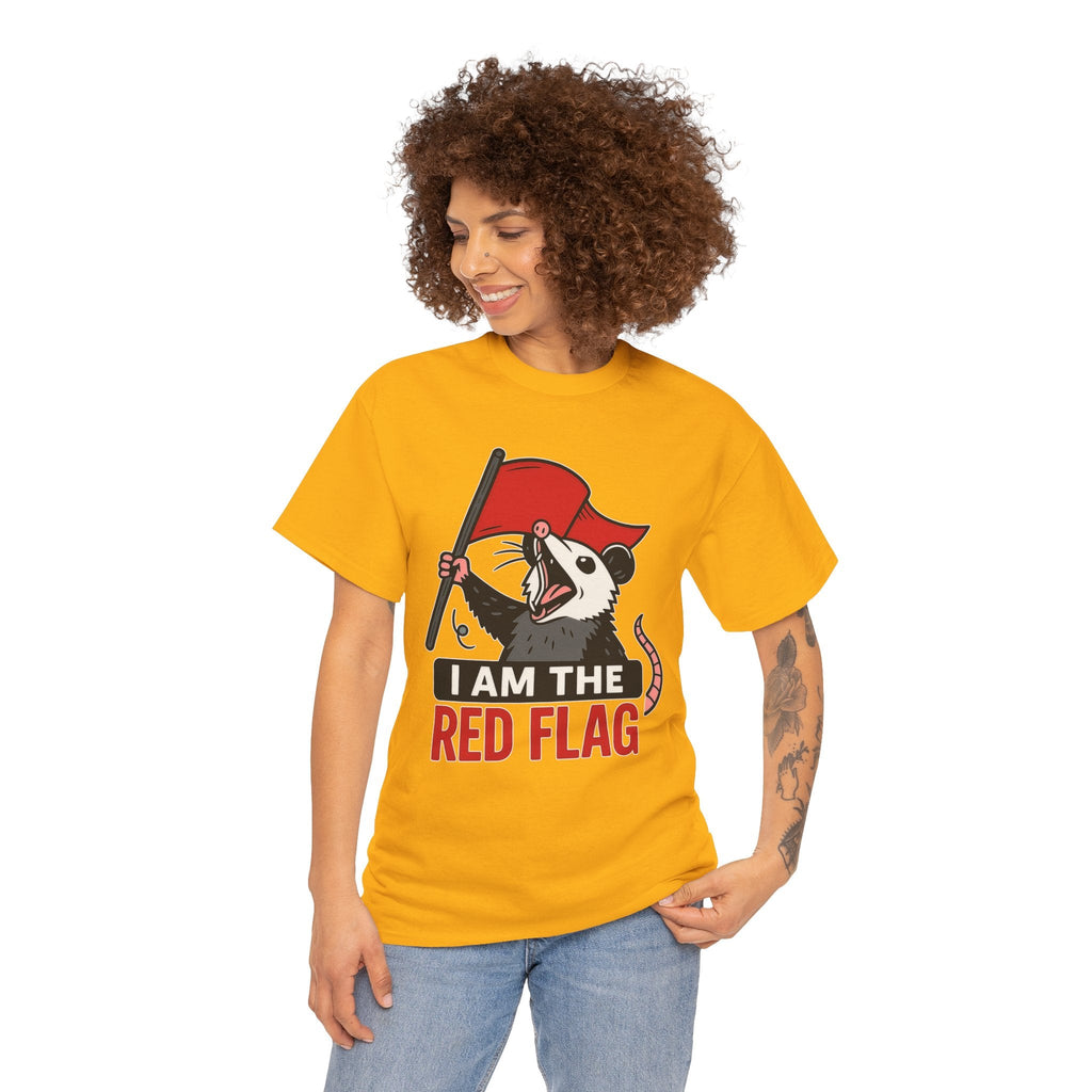 T-Shirt — "I Am The Red Flag" Possum Graphic Tee