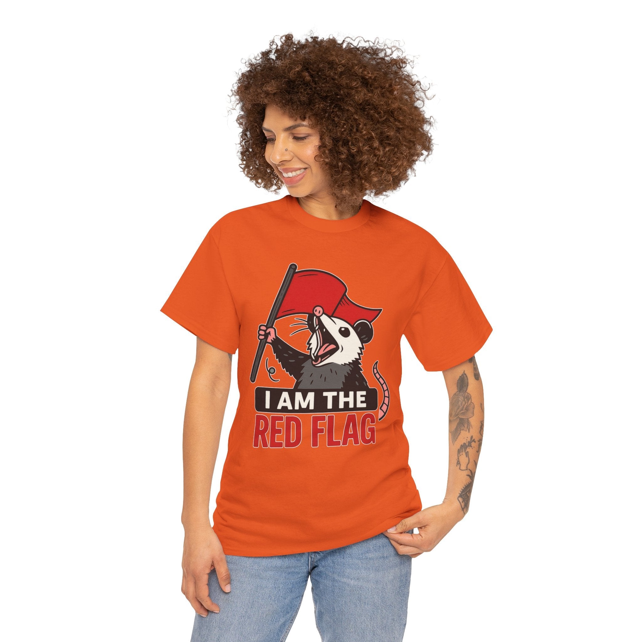 T-Shirt — "I Am The Red Flag" Possum Graphic Tee