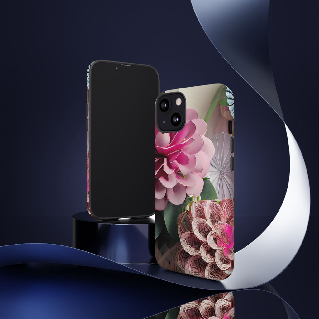 Elegant Paper Flowers Tough Phone Case