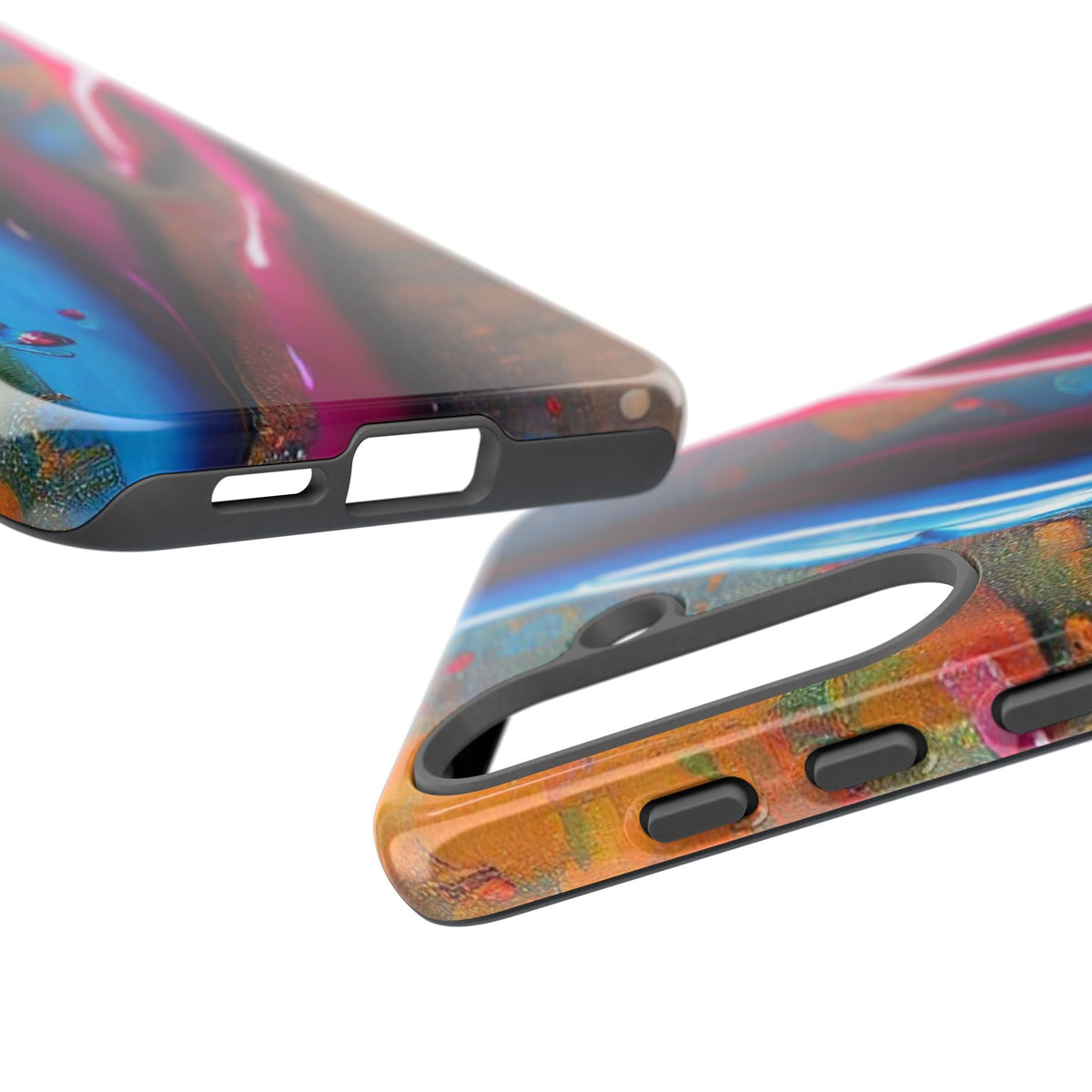 Colorful Artistic Paint Splatter Tough Phone Case