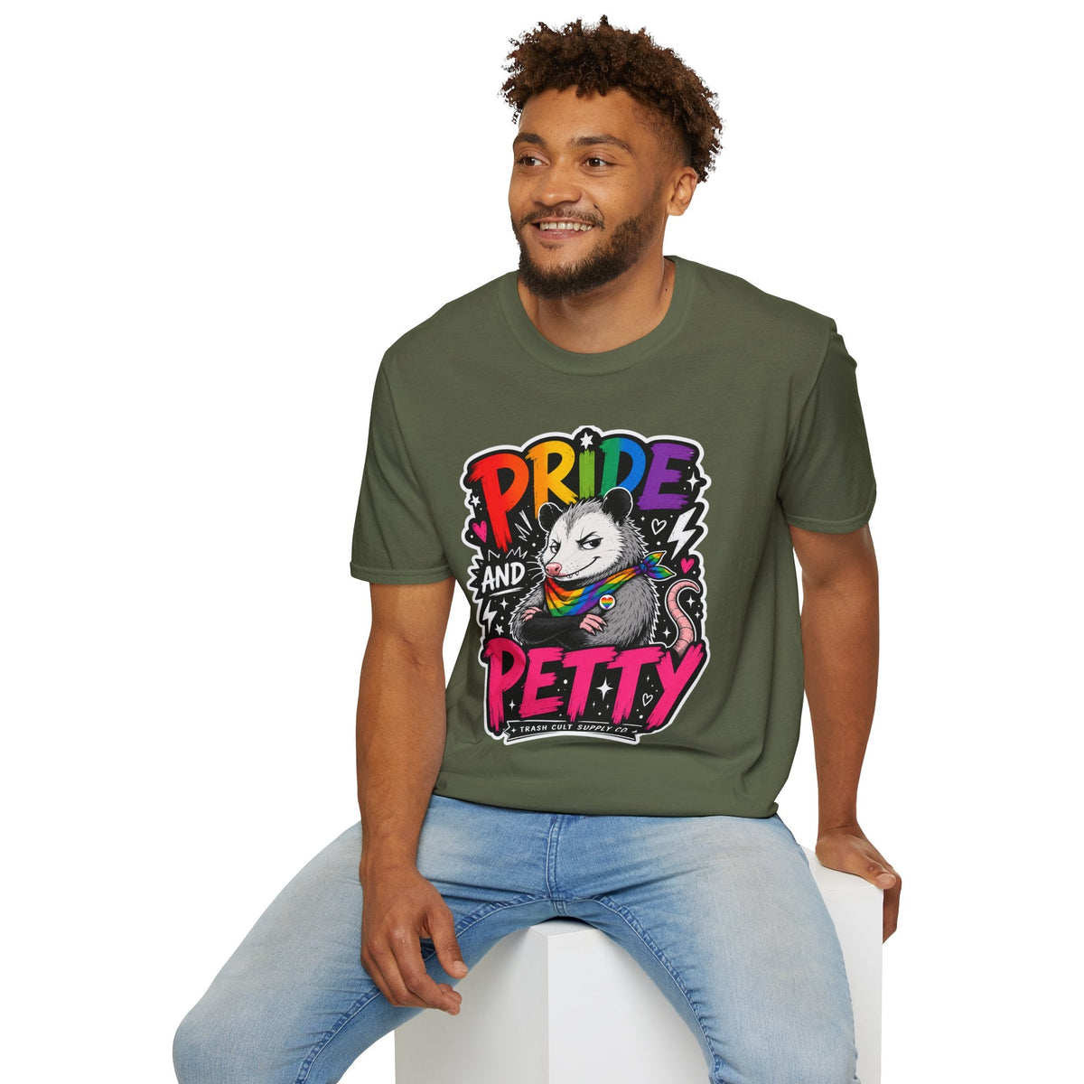 Pride and Petty T-Shirt — Rainbow Possum LGBTQ+ Graphic Tee