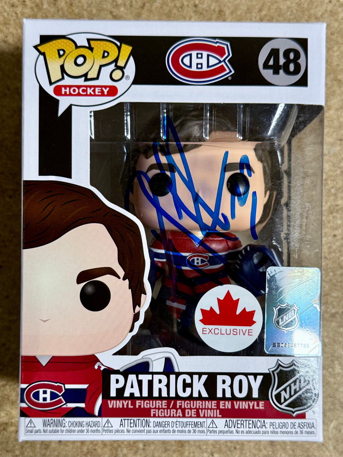 Patrick Roy Signed NHL Montreal Canadiens Funko Pop! Exclusive #48 With JSA COA