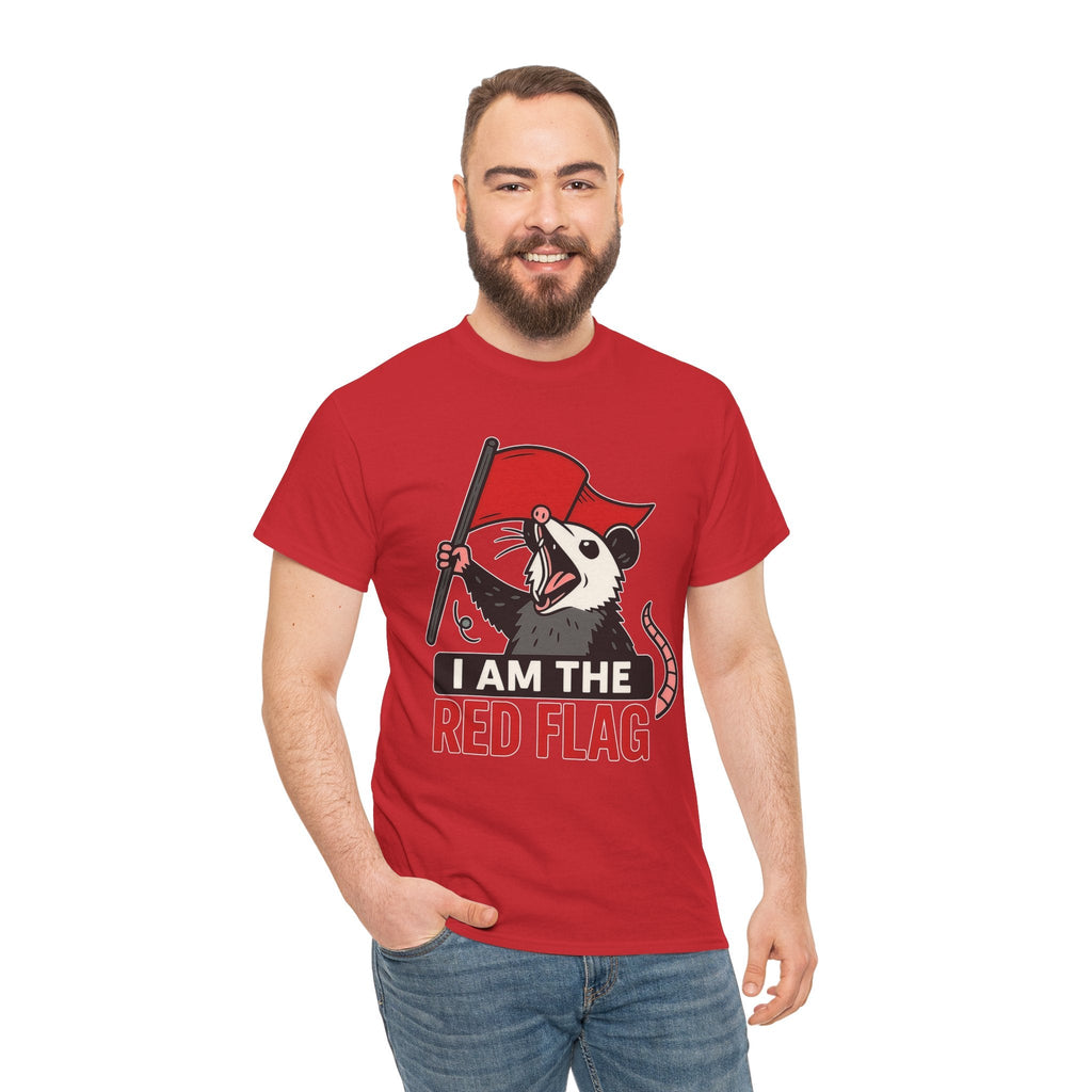 T-Shirt — "I Am The Red Flag" Possum Graphic Tee