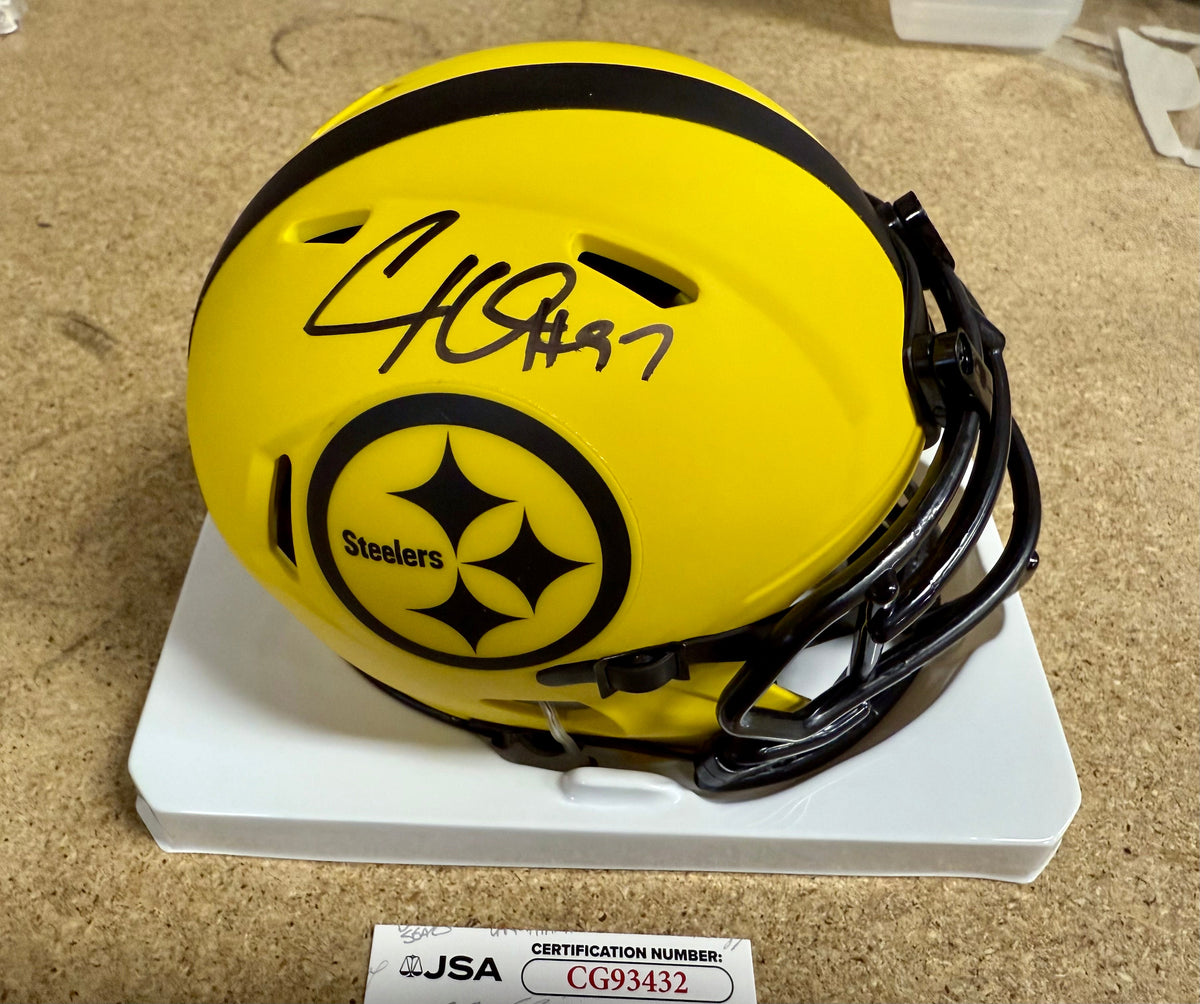 Cam Heyward Signed Pittsburgh Steelers Rave Mini Helmet With JSA COA