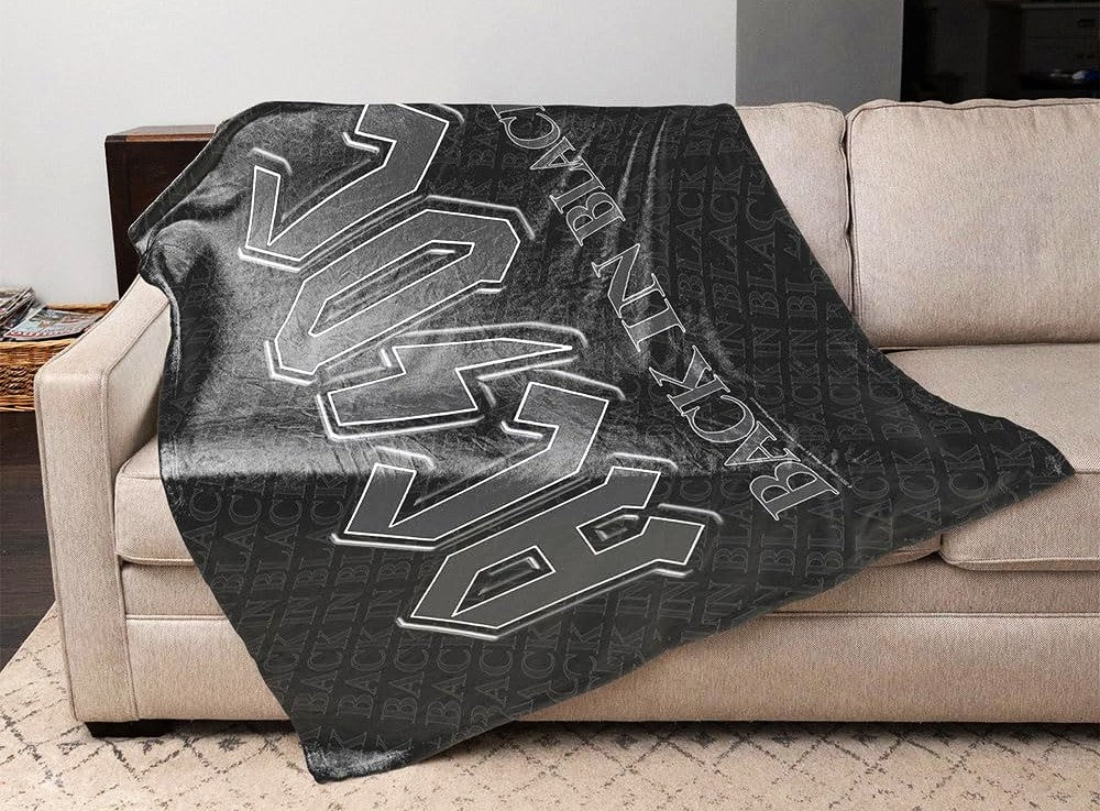 AC/DC - Back in Black Sherpa Fleece Blanket 50" x 60"