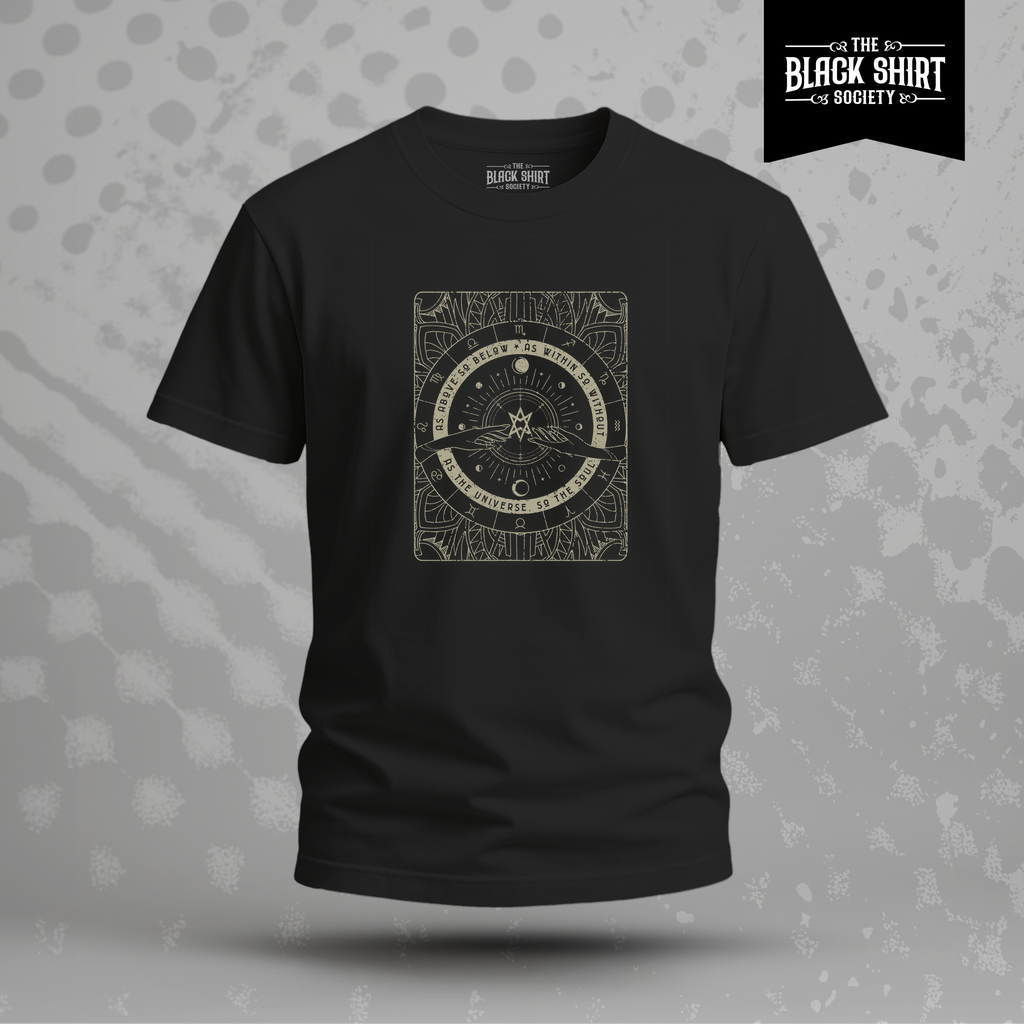 As Above So Below Hermetic Philosophy T-Shirt, Occult Tarot Graphic Tee, Mystical Astrology Shirt