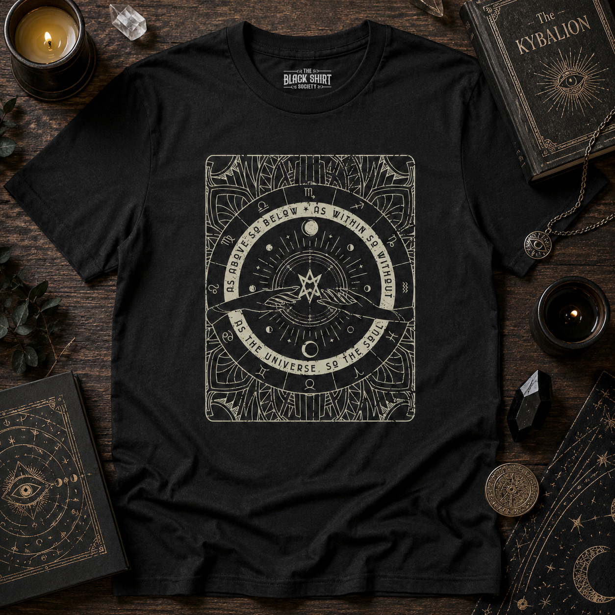 As Above So Below Hermetic Philosophy T-Shirt, Occult Tarot Graphic Tee, Mystical Astrology Shirt