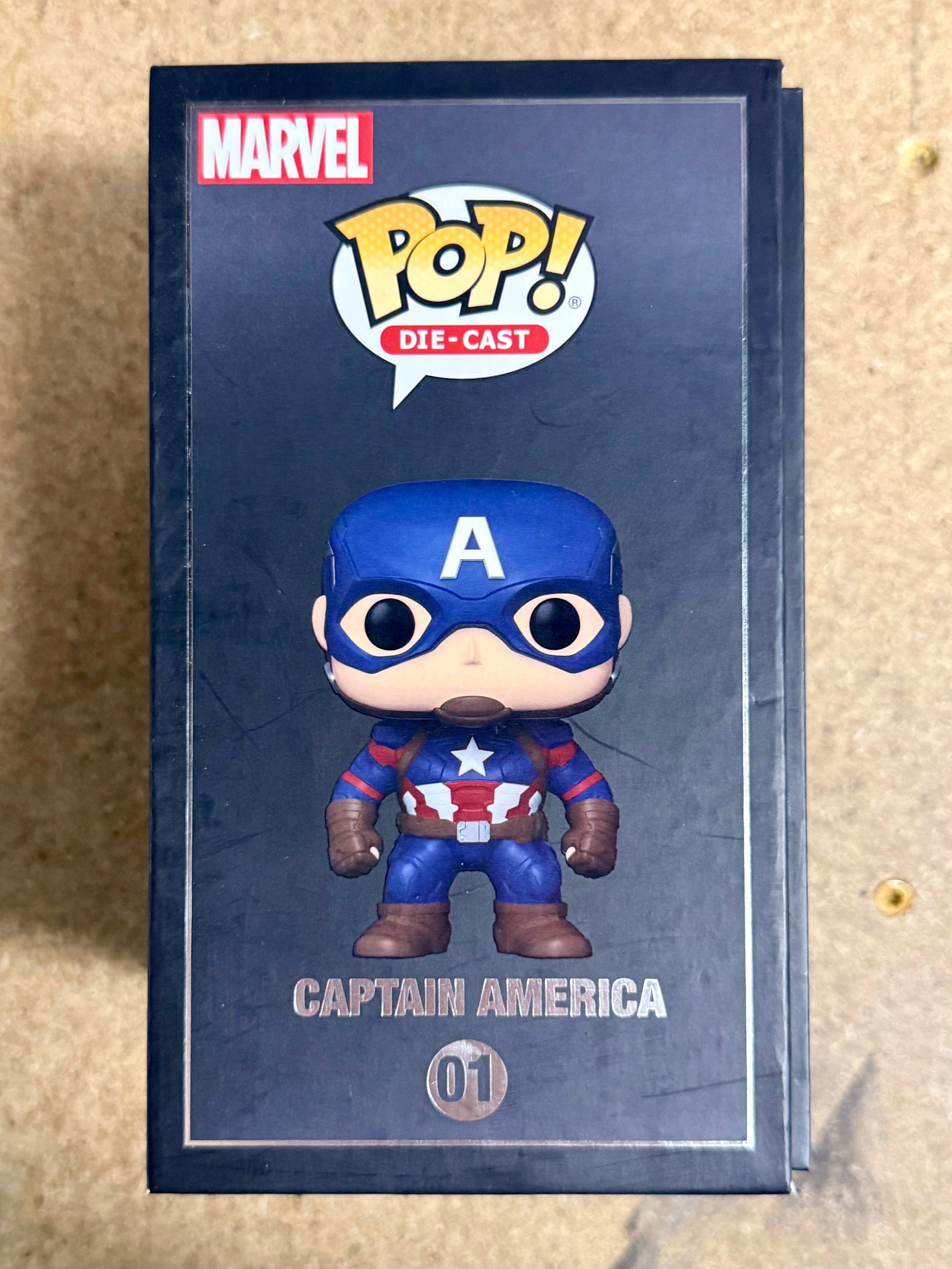 Funko Pop! Die-Cast Captain America #01 Marvel MCU Civil War SDCC 2021 Exclusive