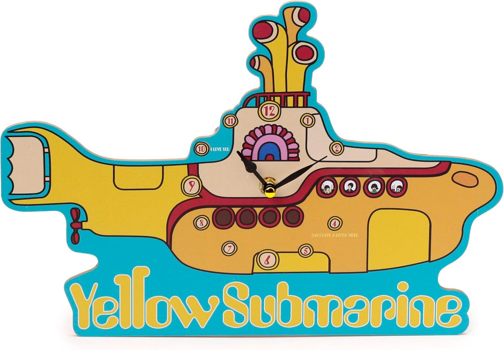 The Beatles Yellow Submarine Shaped Wall Clock