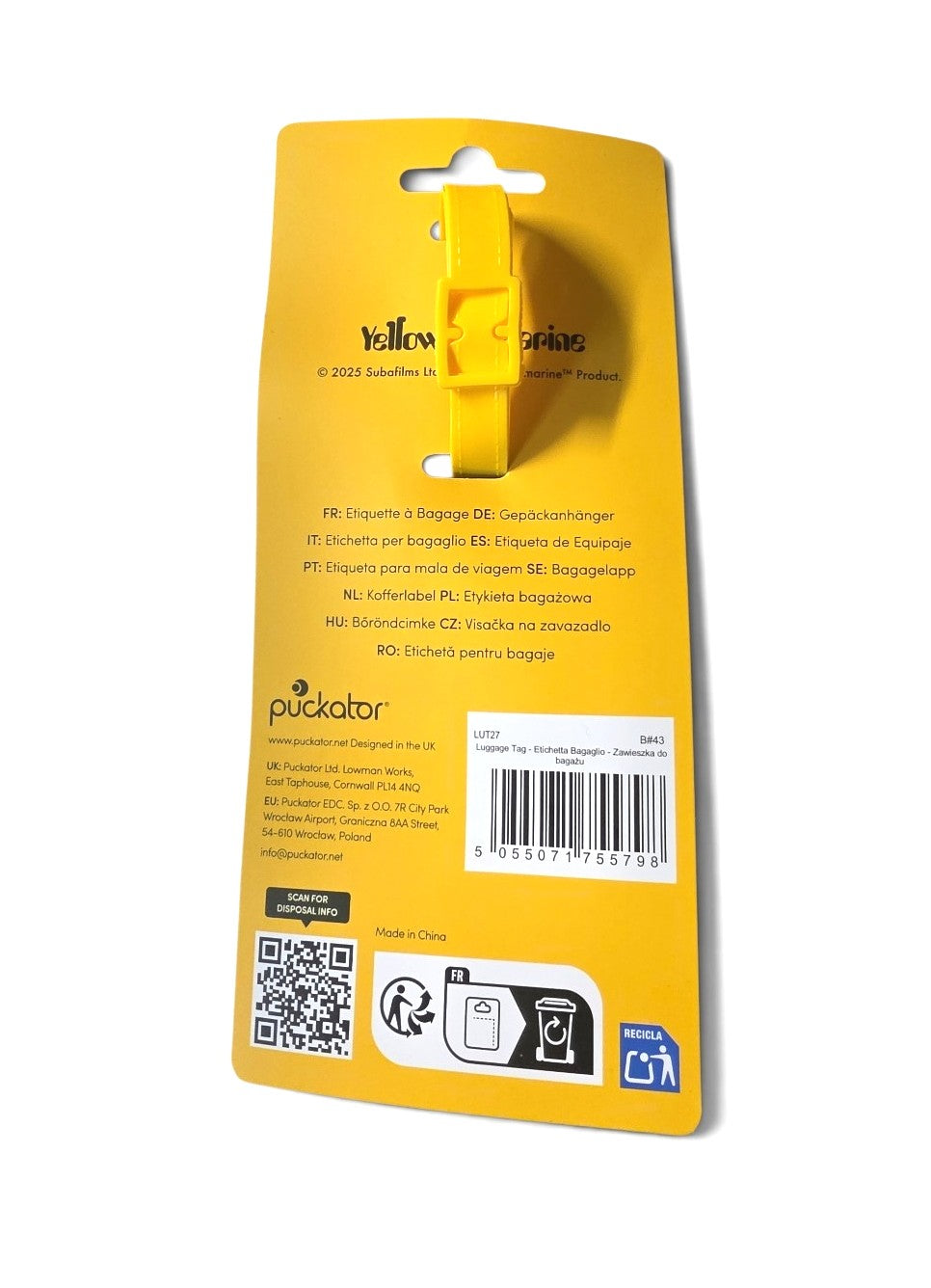 The Beatles Yellow Submarine Luggage Tag