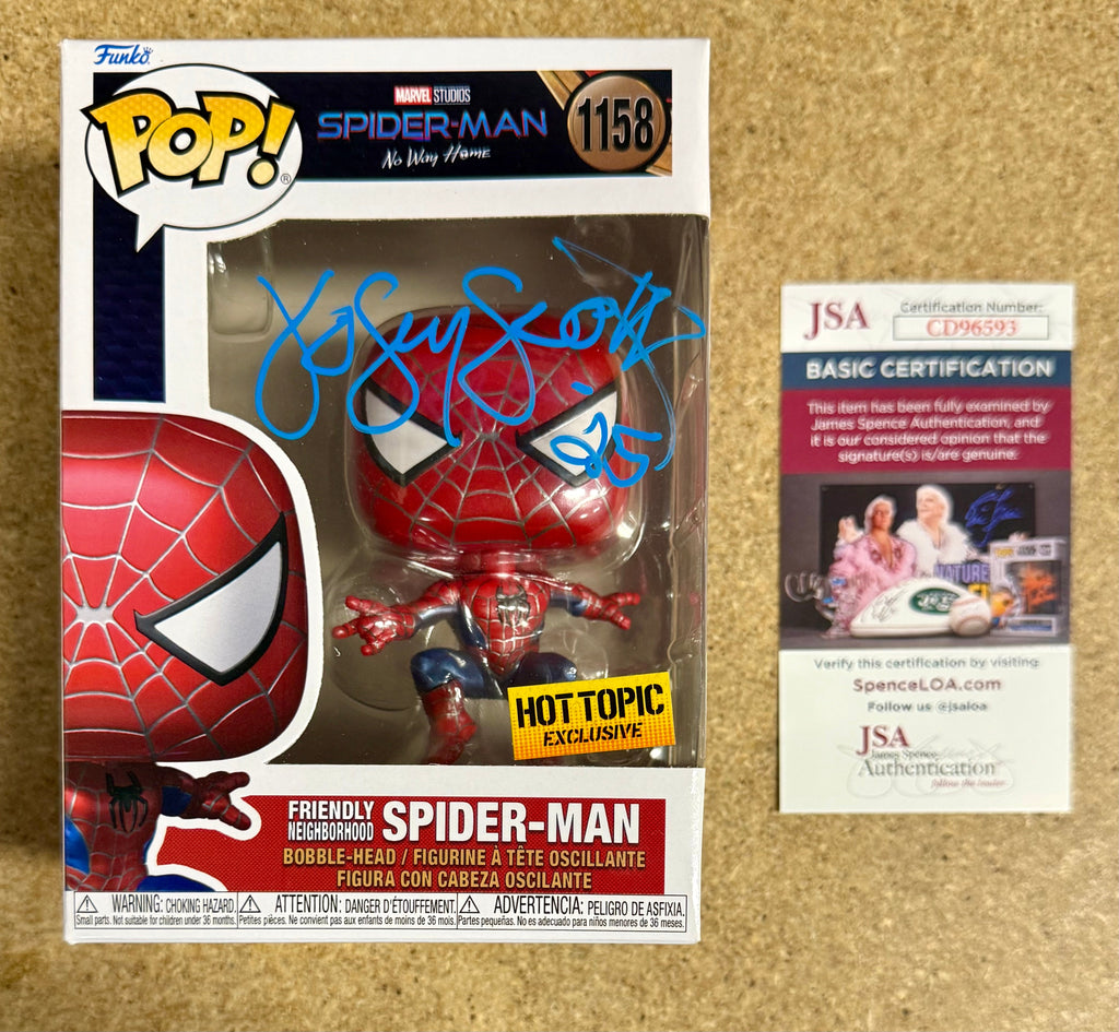 Josey Scott Of Saliva “Hero” Signed Metallic Spider-Man Funko Pop! #1158 Exclusive With JSA COA