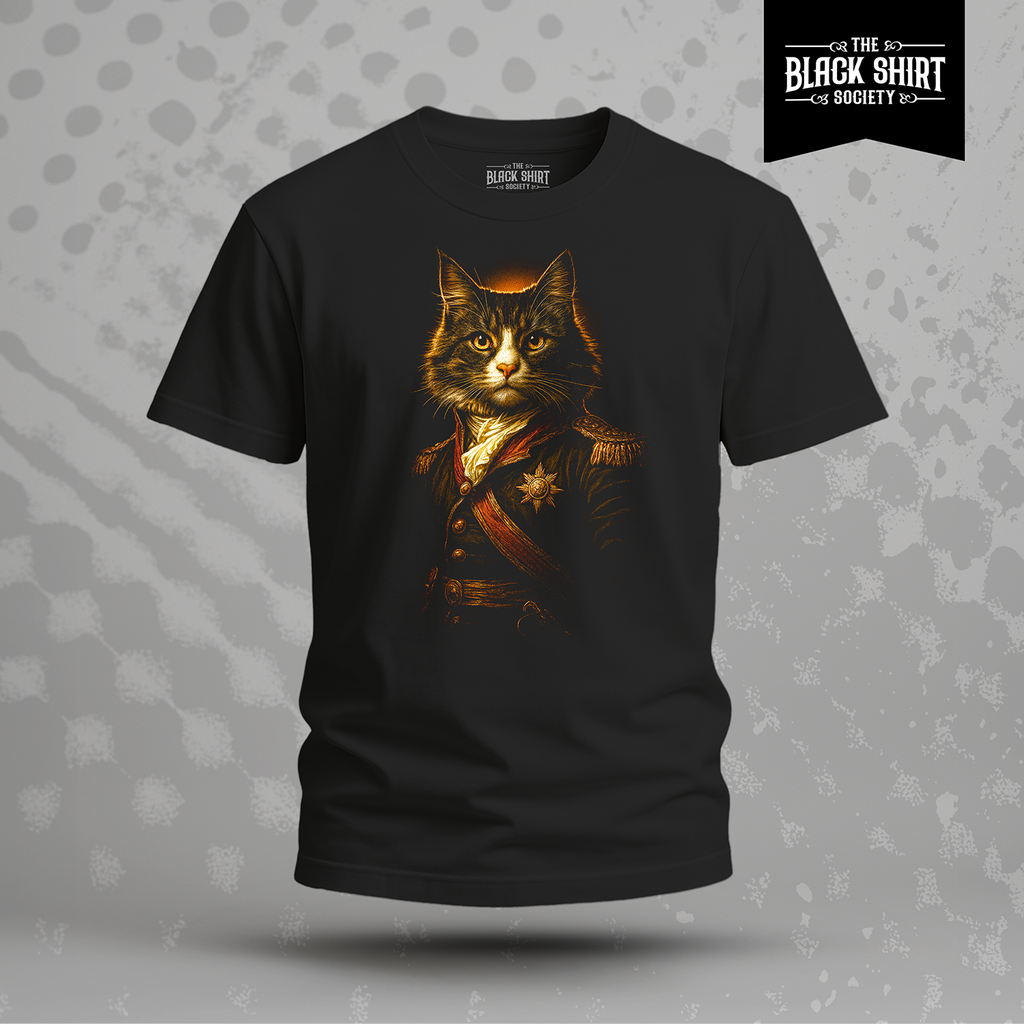 Distinguished Gentleman Cat T-Shirt, Fancy Military Cat Portrait Shirt, Funny Cat, Regal Cat Tee, Victorian Cat Art, Cat Dad Gift