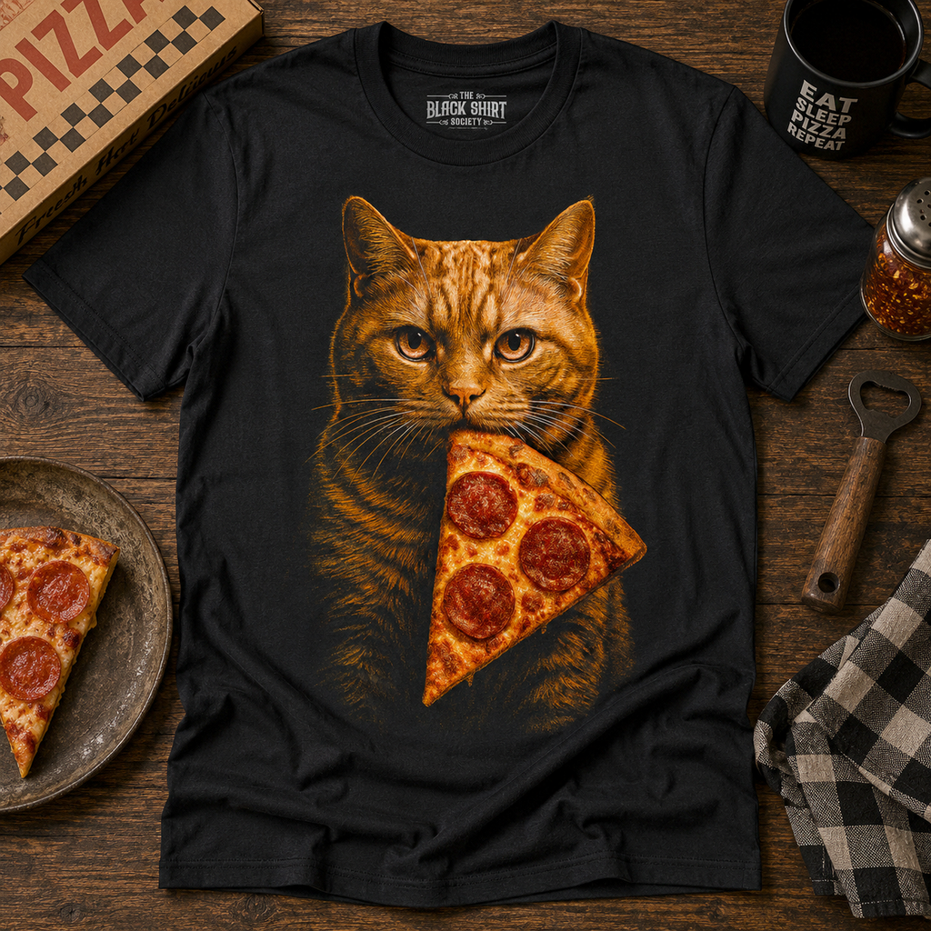 Pizza Cat T-Shirt, Funny Cat Lover Shirt