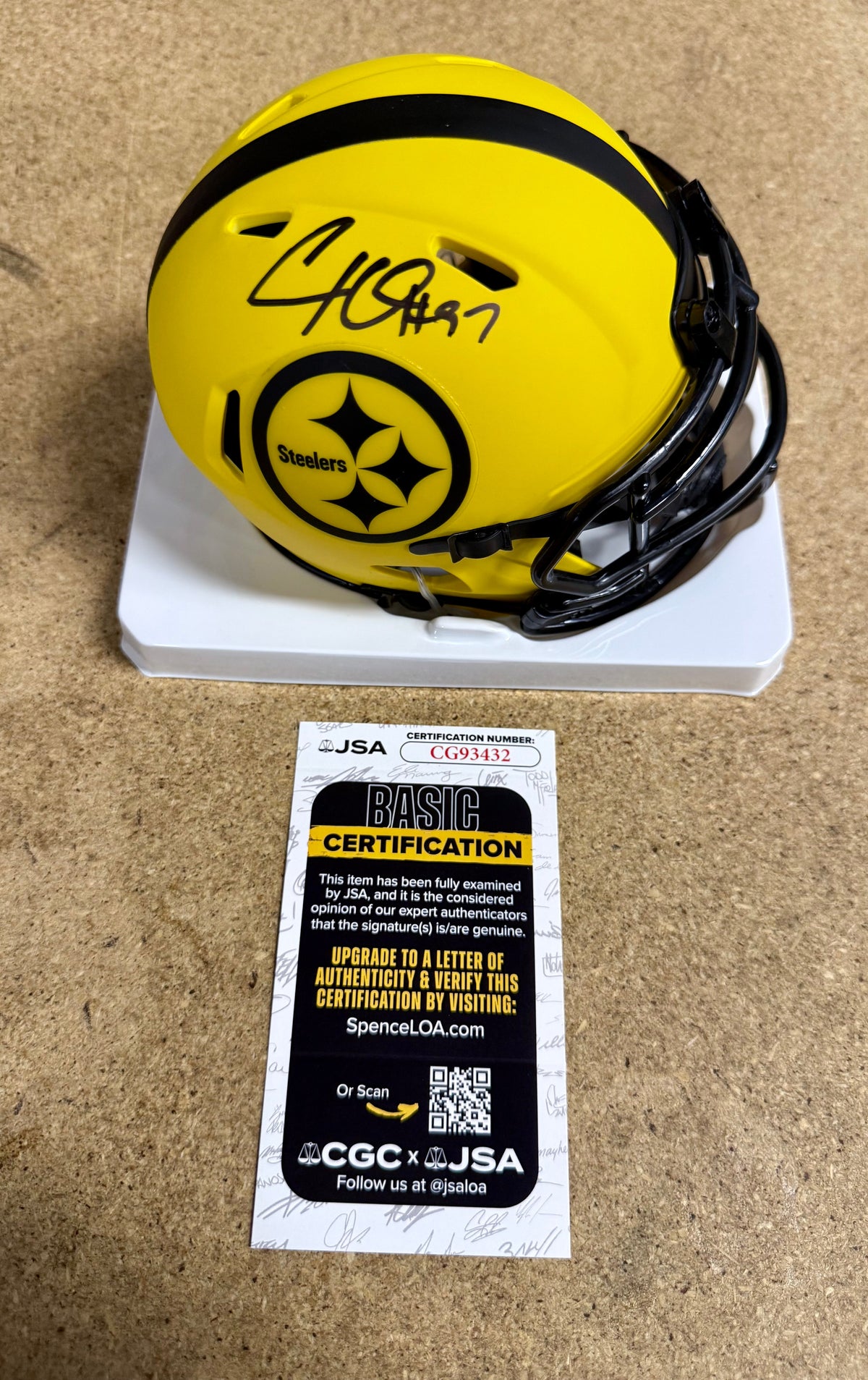 Cam Heyward Signed Pittsburgh Steelers Rave Mini Helmet With JSA COA