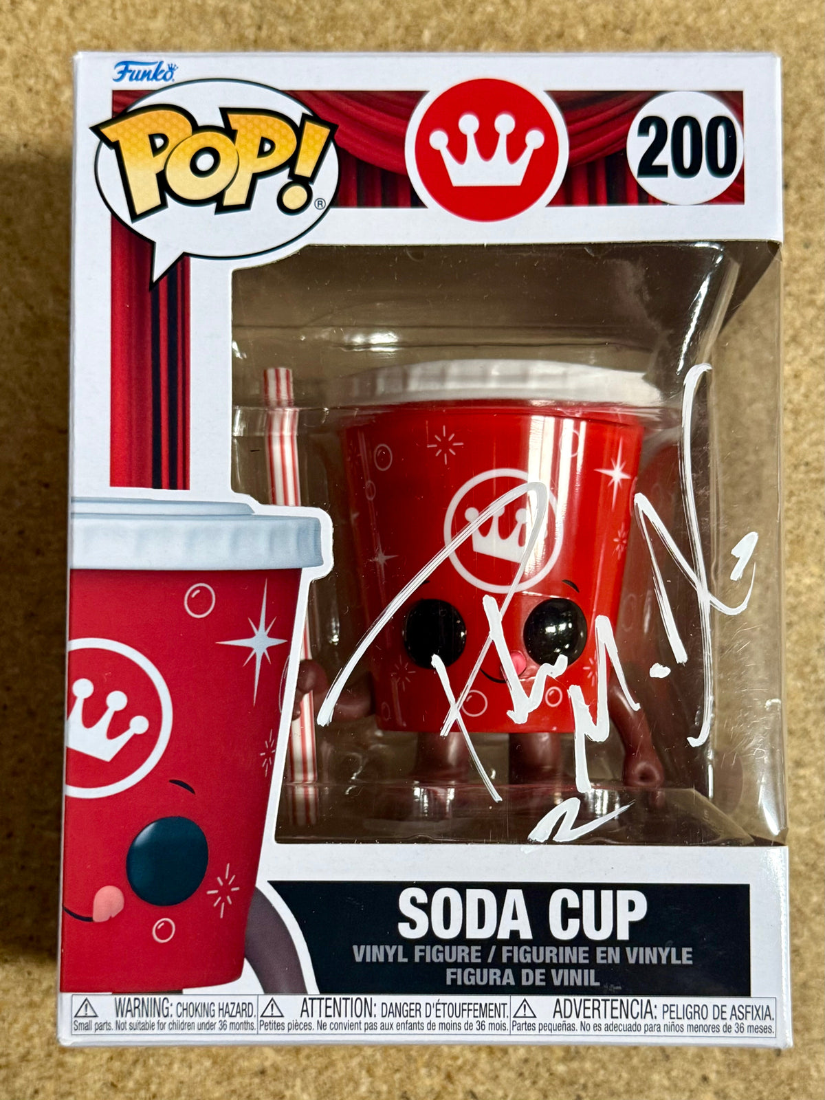 Pat McAfee - WWE - ESPN - NFL Signed Movie Theater Soda Cup Funko Pop! #200 With JSA COA