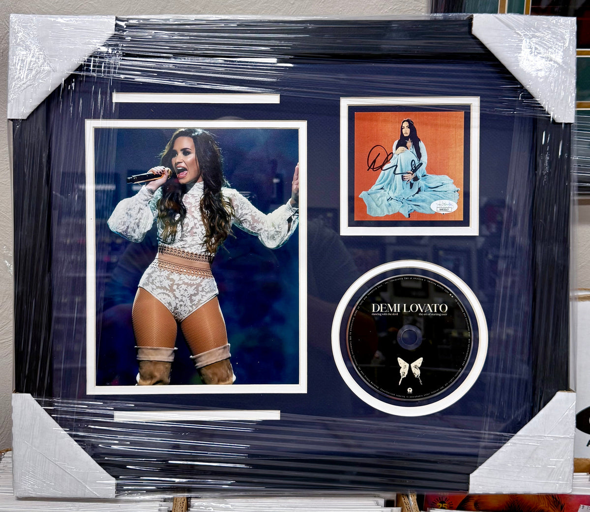 Demi Lovato Signed Album “Dancing With The Devil” Custom Framed Insert & CD With JSA COA