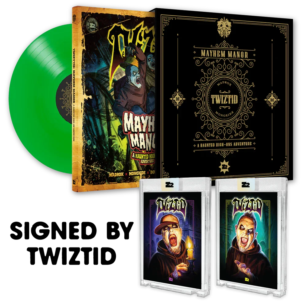 Twiztid: Mayhem Manor - Signed Graphic Novel (Platinum Edition) +Vinyl +Cards Bundle
