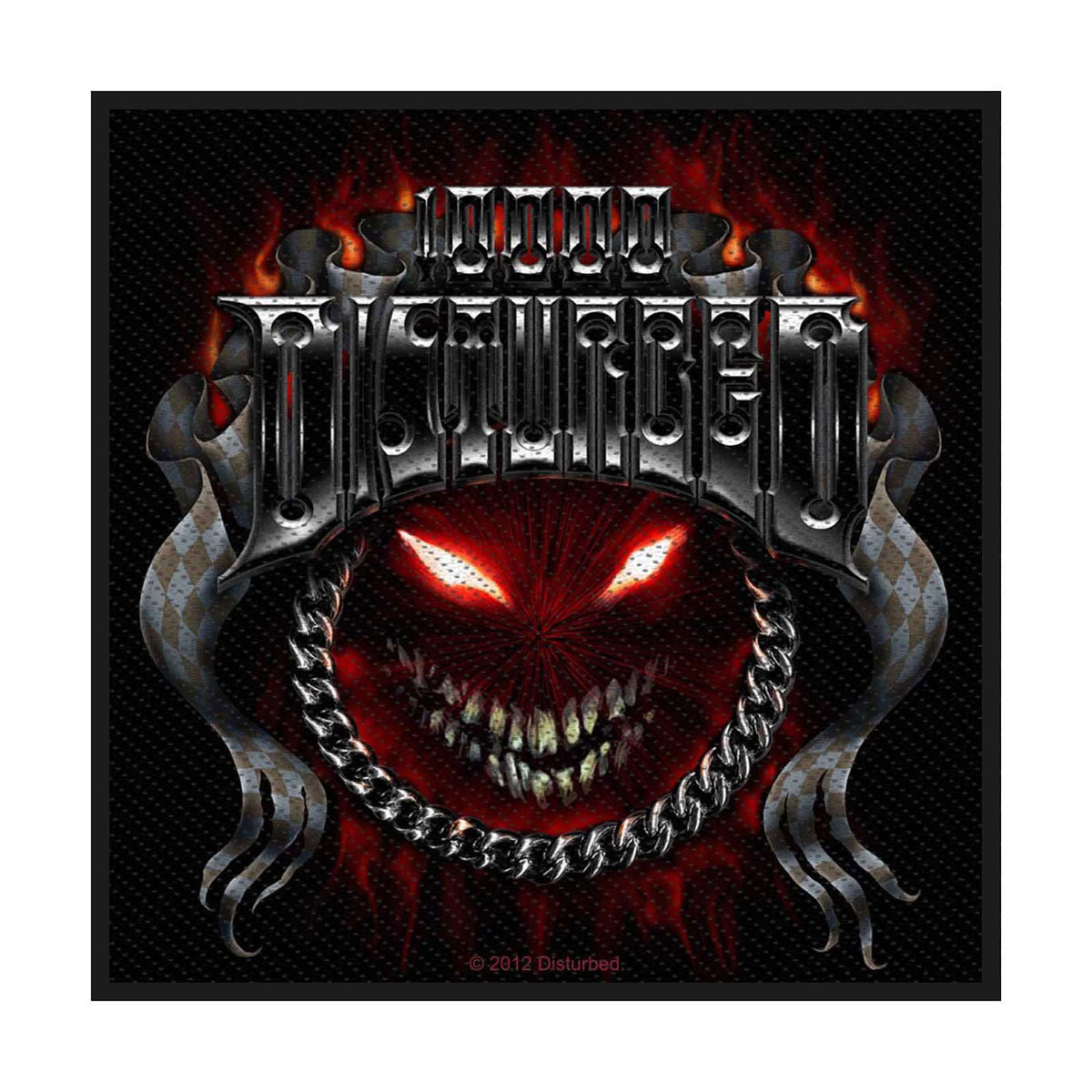 Disturbed Chrome Smile - Patch Woven Sew On Applique