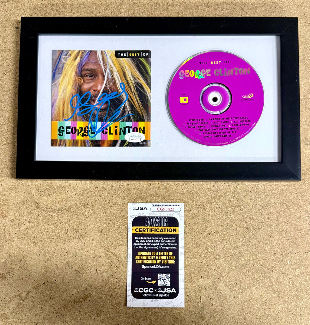 Funkadelic George Clinton Signed “The Best Of” (1996) Framed CD With JSA COA