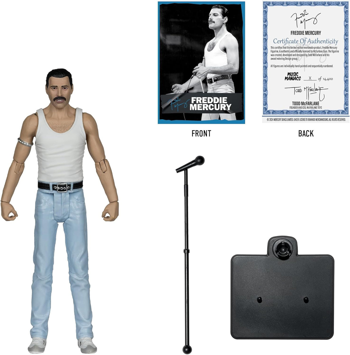 McFarlane Music Maniacs Queen Freddie Mercury Action Figure Limited Edition