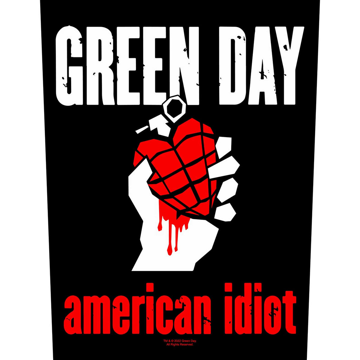 Green Day American Idiot - Back Patch