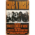 Guns N Roses At Donington Park Repro Vintage Metal Tin Sign Ad